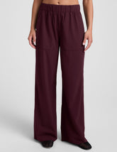 red pants with back and side pockets.